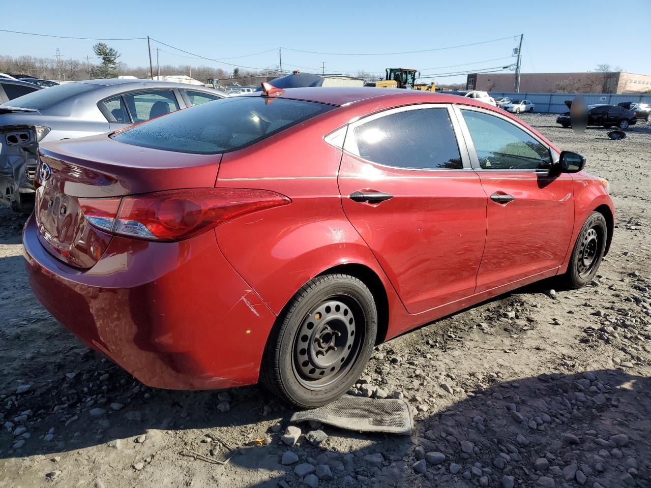 2012 Hyundai Elantra VIN KMHDH4AE4CU466664 Copart auction photo, side damage thumbnail 4