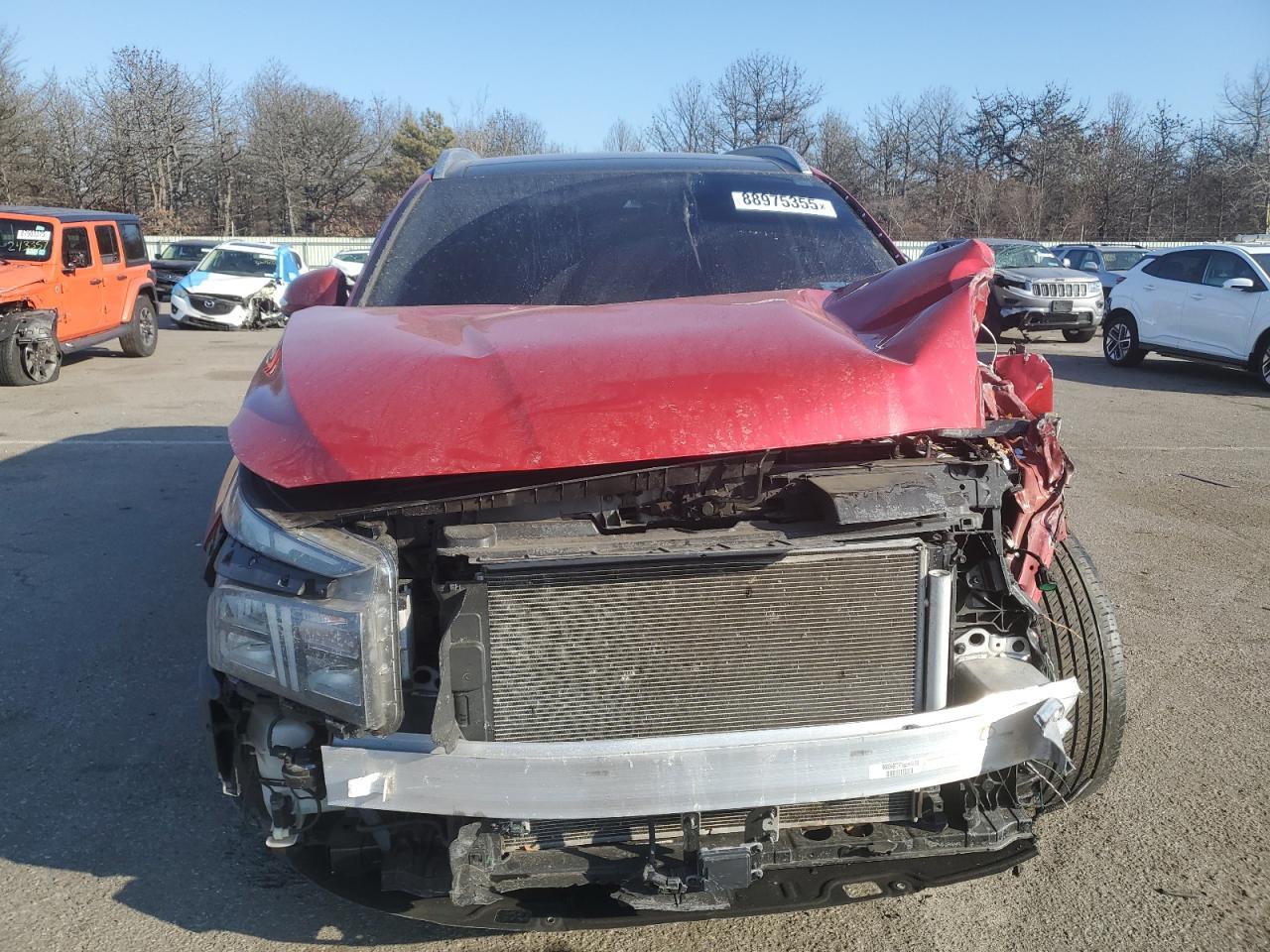 2022 Hyundai Santa Fe VIN 5NMS3DAJ6NH432548 Copart auction photo, front end / rear end damage thumbnail 5