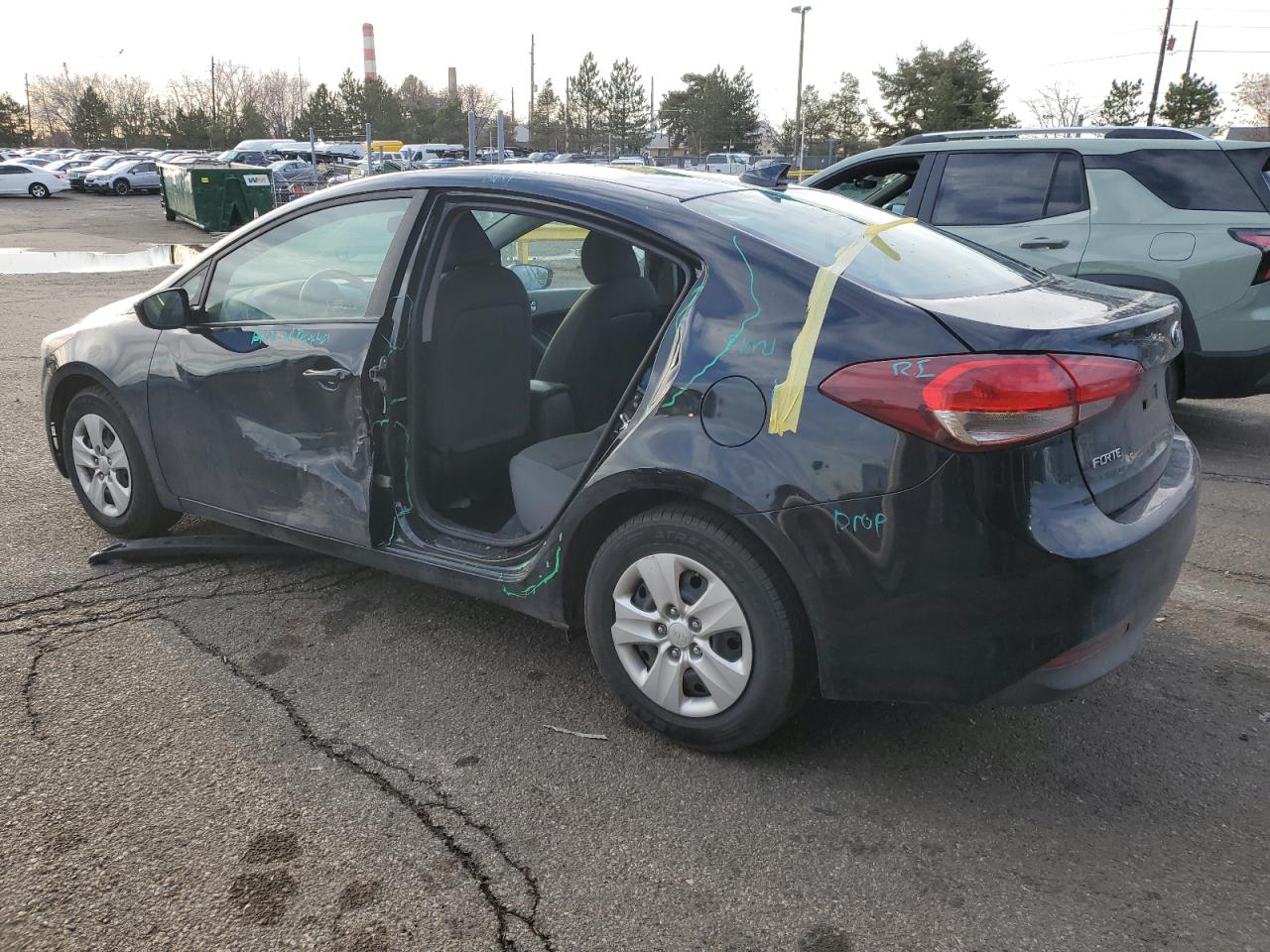 2017 KIA Forte VIN 3KPFK4A79HE077816 Copart auction photo, side damage thumbnail 2
