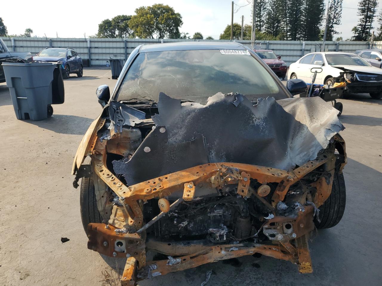 2021 Toyota Camry VIN 4T1C11AK9MU553336 Copart auction photo, burn damage thumbnail 5
