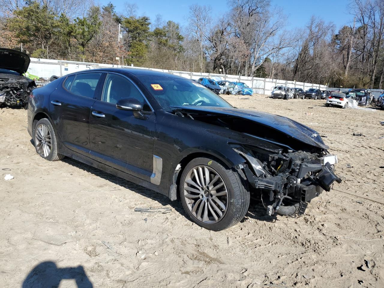 2018 KIA Stinger VIN KNAE15LA2J6017155 Copart auction photo, front end / side damage thumbnail 4