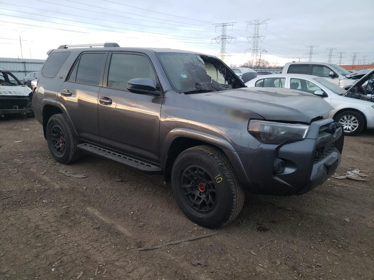2022 Toyota 4Runner VIN JTEEU5JR8N5273276 Copart auction photo, burn - engine / burn - interior damage thumbnail 4