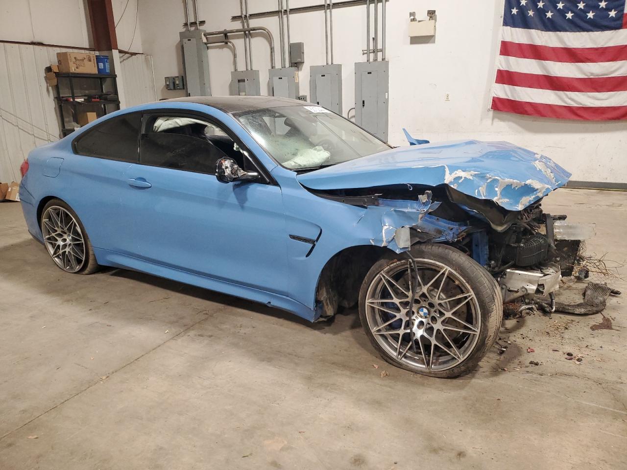 2017 BMW M4 VIN WBS3R9C53HK708928 Copart auction photo, front end / side damage thumbnail 4