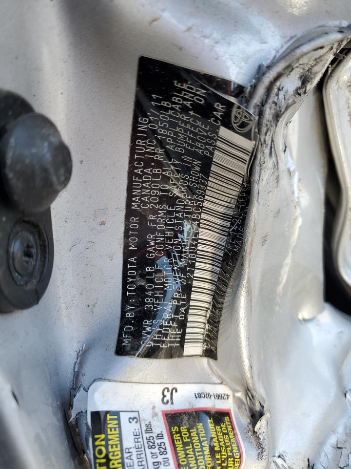 2011 Toyota Corolla VIN 2T1BU4EE4BC569337 Copart auction photo, all over damage thumbnail 13