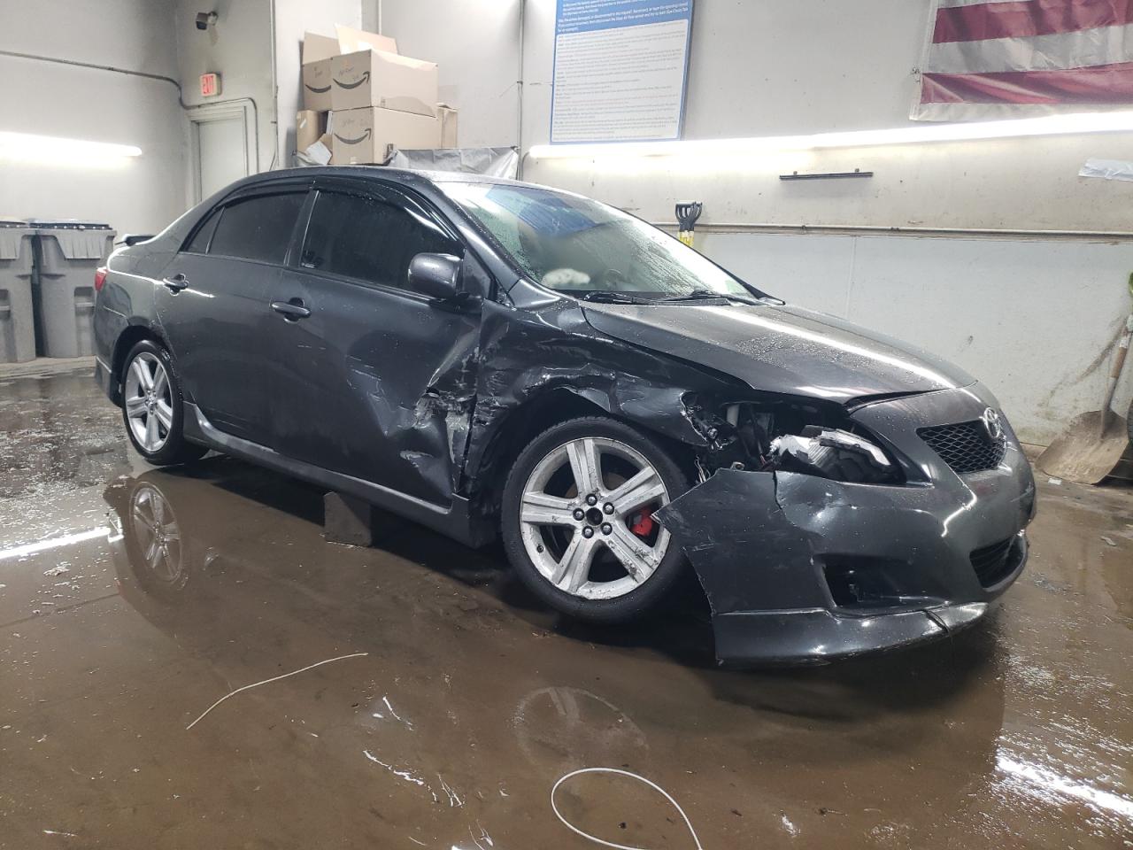 2009 Toyota Corolla VIN 1NXBE40E39Z002498 Copart auction photo, front end / side damage thumbnail 4