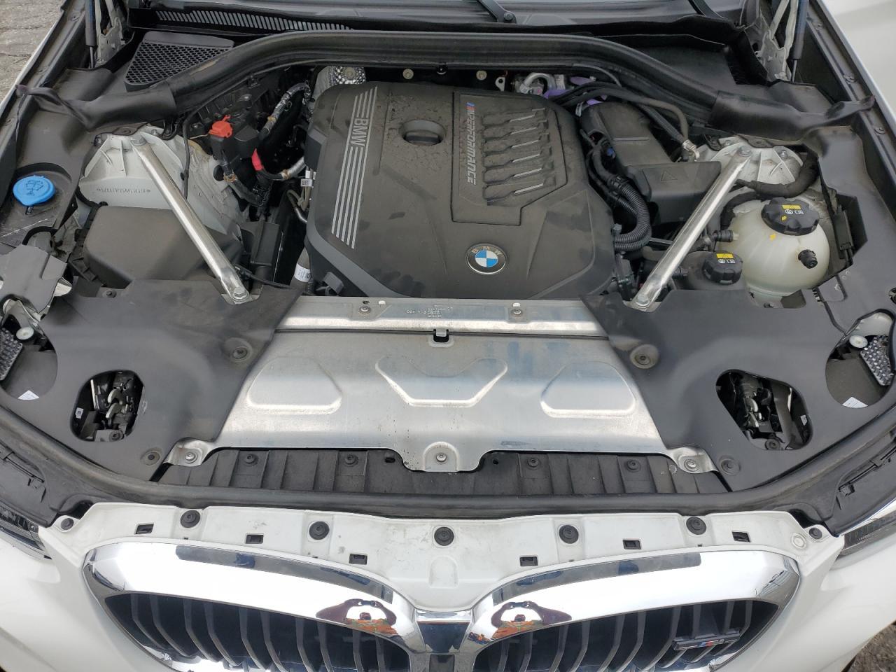 2022 BMW X3 M VIN 5UX83DP06N9L10338 Copart auction photo, side / front end damage thumbnail 12