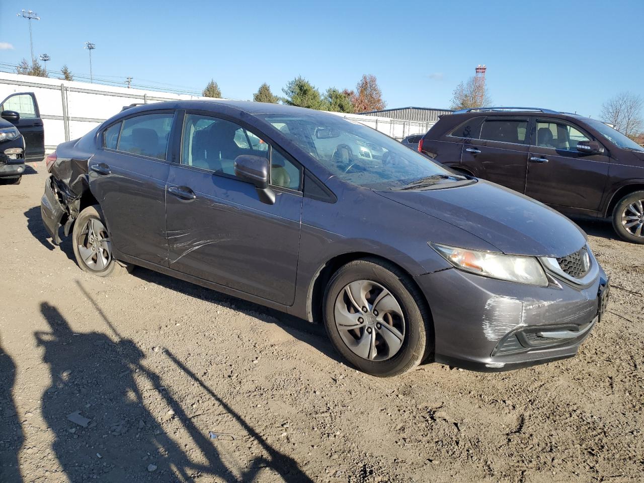 2014 Honda Civic VIN 19XFB2F56EE234970 Copart auction photo, rear end / undercarriage damage thumbnail 4
