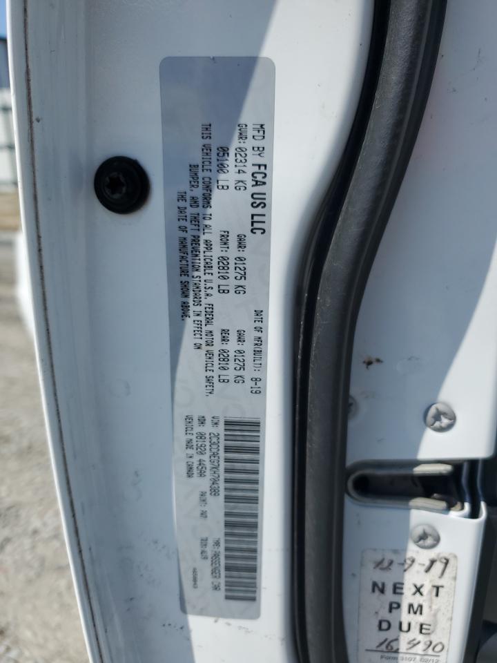 2019 Chrysler 300 VIN 2C3CCAEG7KH704389 Copart auction photo, water/flood damage thumbnail 13