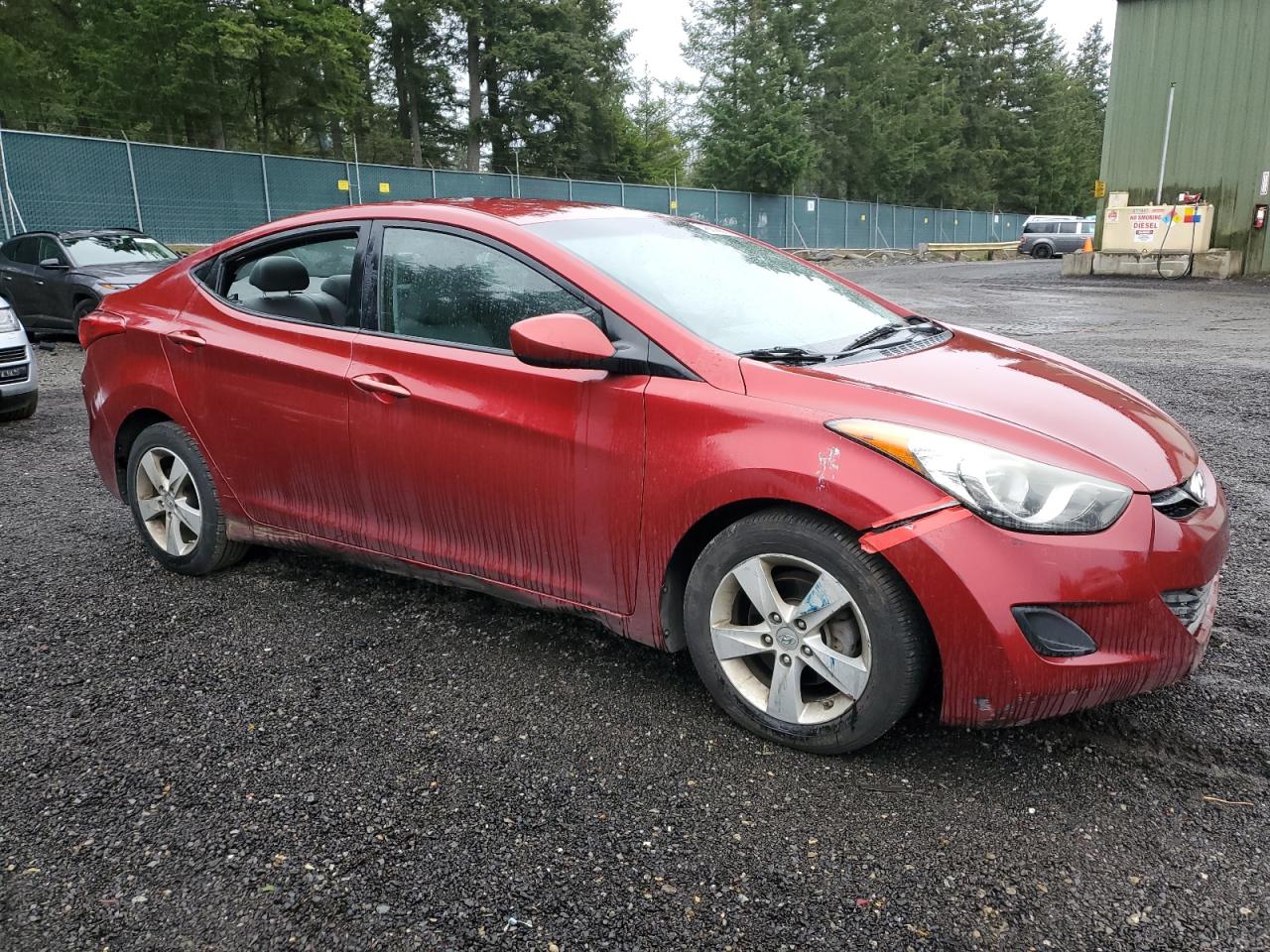 2013 Hyundai Elantra VIN 5NPDH4AE6DH452720 Copart auction photo, vandalism / front end damage thumbnail 4