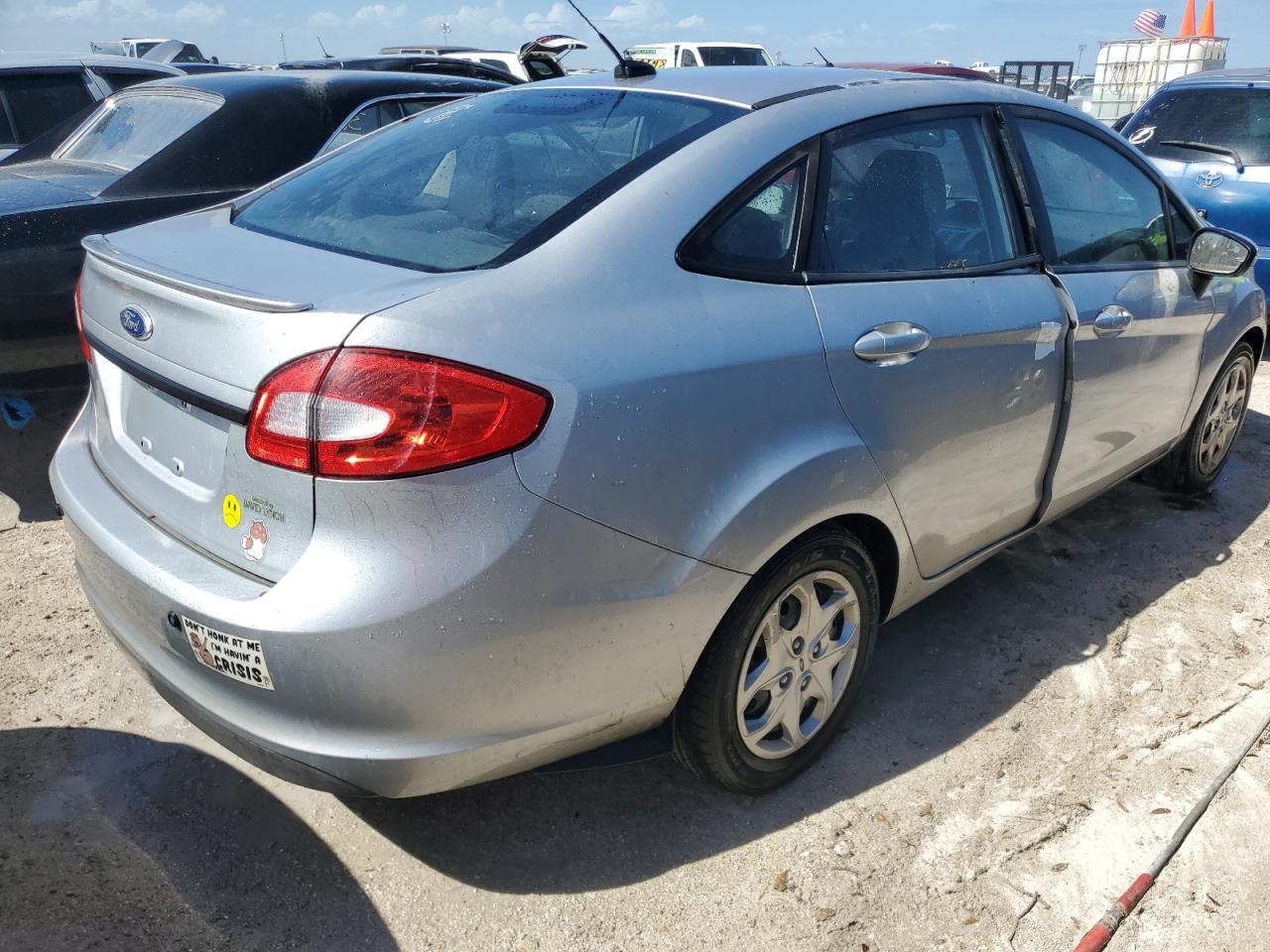 2013 Ford Fiesta VIN 3FADP4BJ7DM222876 Copart auction photo, water/flood damage thumbnail 3