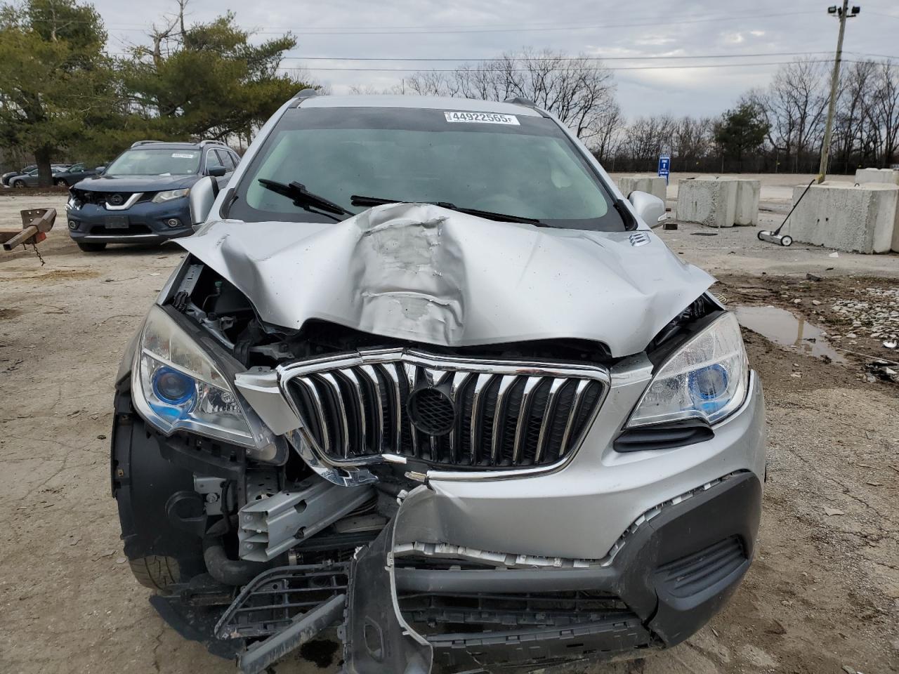 2016 Buick Encore VIN KL4CJASBXGB674163 Copart auction photo, front end / frame damage damage thumbnail 5