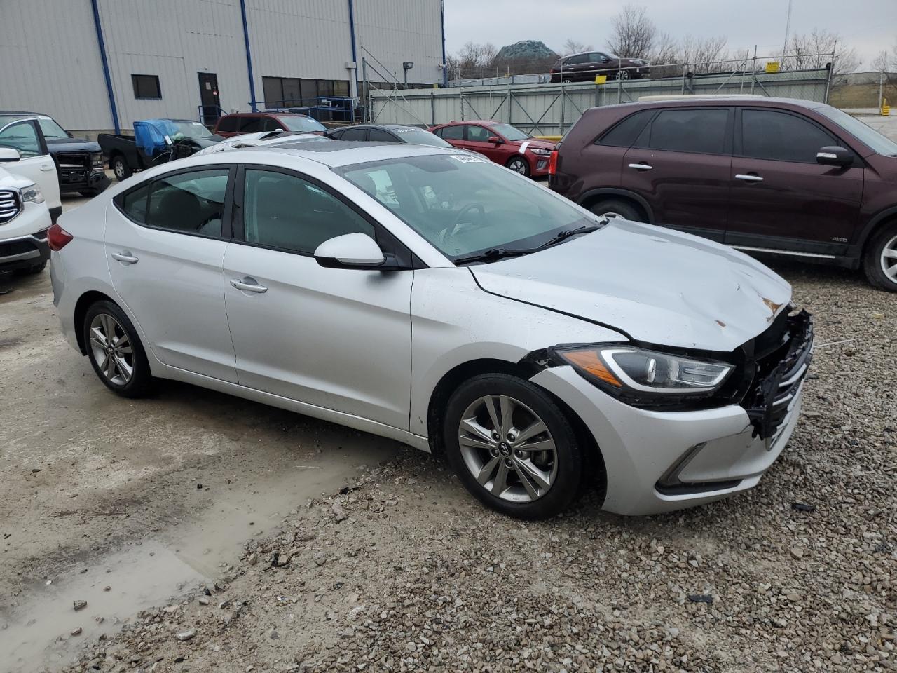 2018 Hyundai Elantra VIN KMHD84LF2JU505383 Copart auction photo, front end damage thumbnail 4