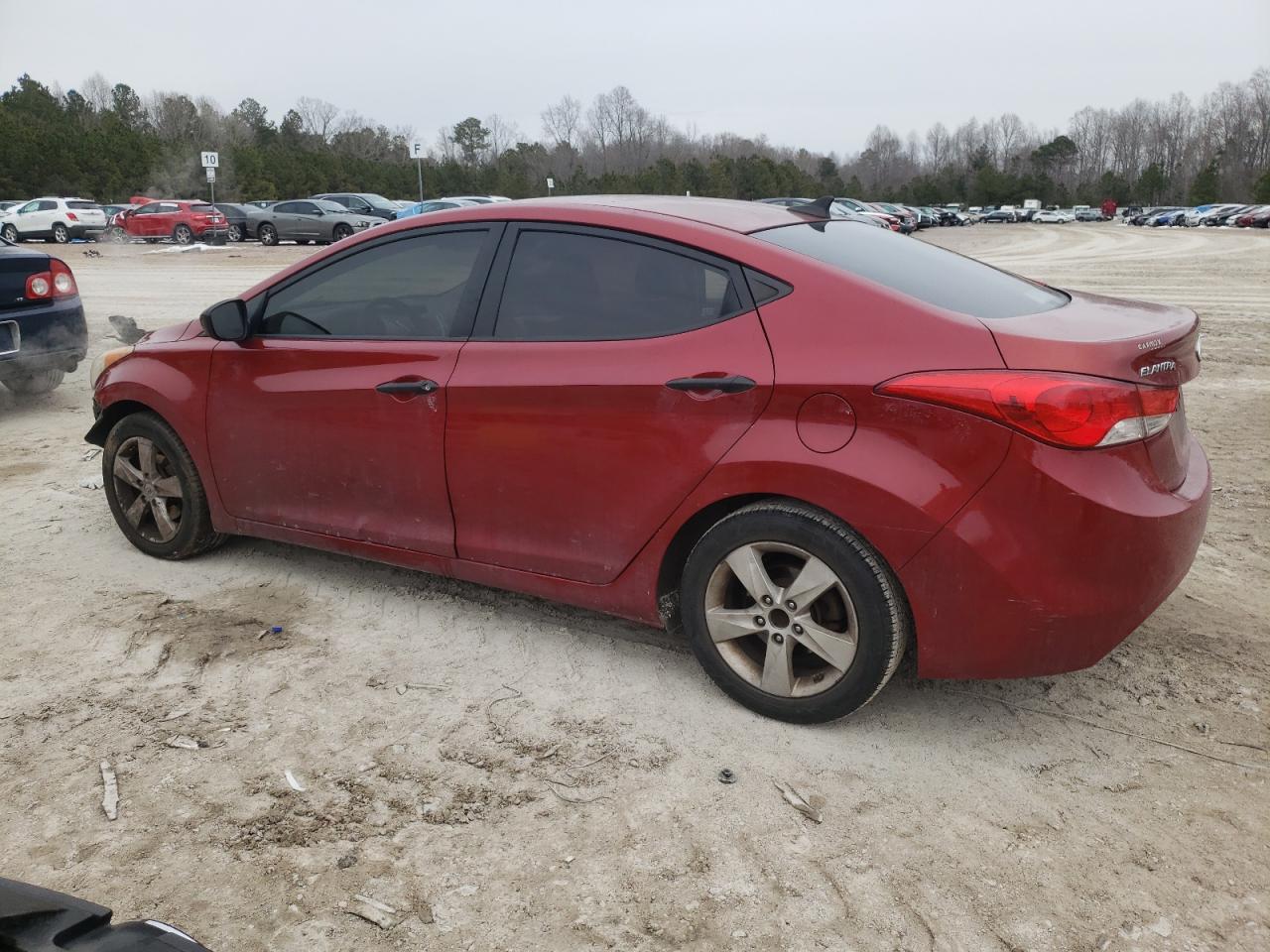 2011 Hyundai Elantra VIN KMHDH4AE5BU106690 Copart auction photo, front end / undercarriage damage thumbnail 2