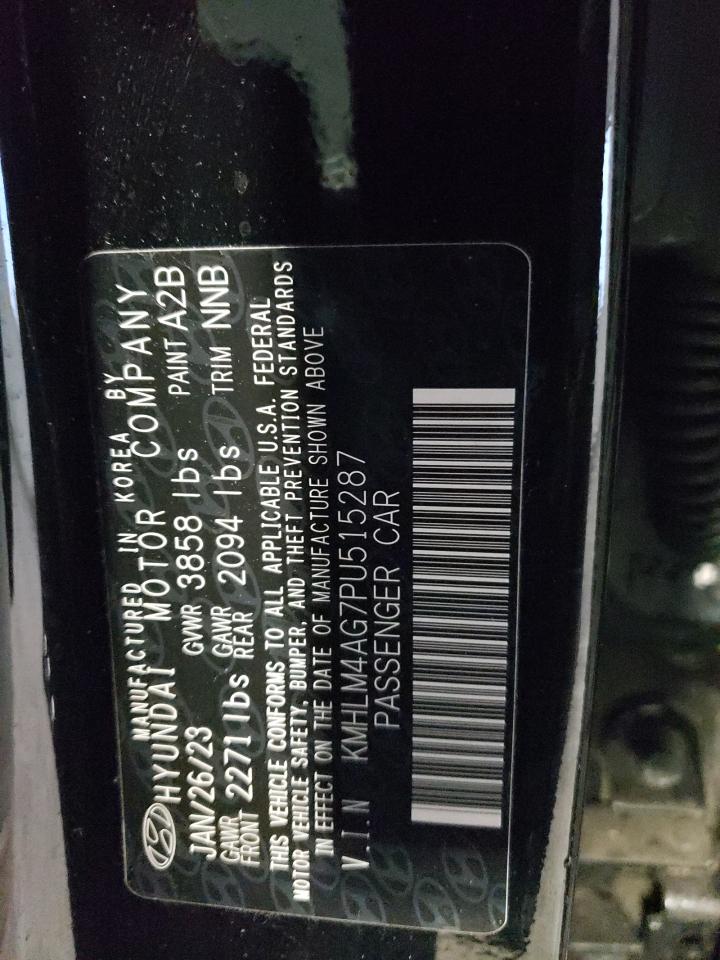 2023 Hyundai Elantra VIN KMHLM4AG7PU515287 Copart auction photo, side damage thumbnail 15
