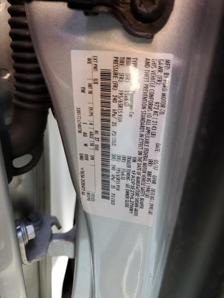 2017 Ford Focus VIN 1FADP3E27HL270061 Copart auction photo, mechanical / front end damage thumbnail 14