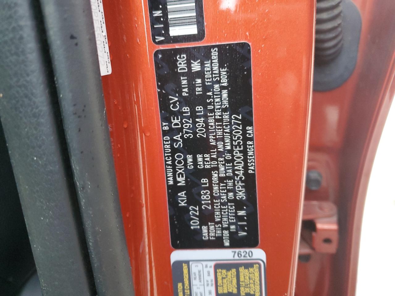 2023 KIA Forte VIN 3KPF54AD0PE550272 Copart auction photo, front end damage thumbnail 13