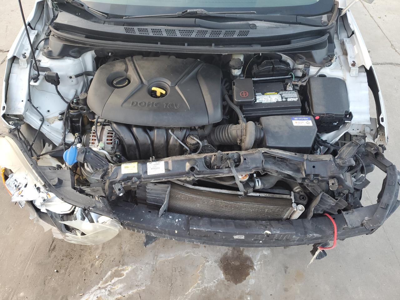 2016 Hyundai Elantra VIN KMHDH4AE9GU512169 Copart auction photo, front end / hail damage thumbnail 11