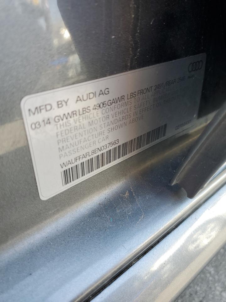 2014 Audi A4 VIN WAUFFAFL8EN037563 Copart auction photo, minor dent/scratches damage thumbnail 12