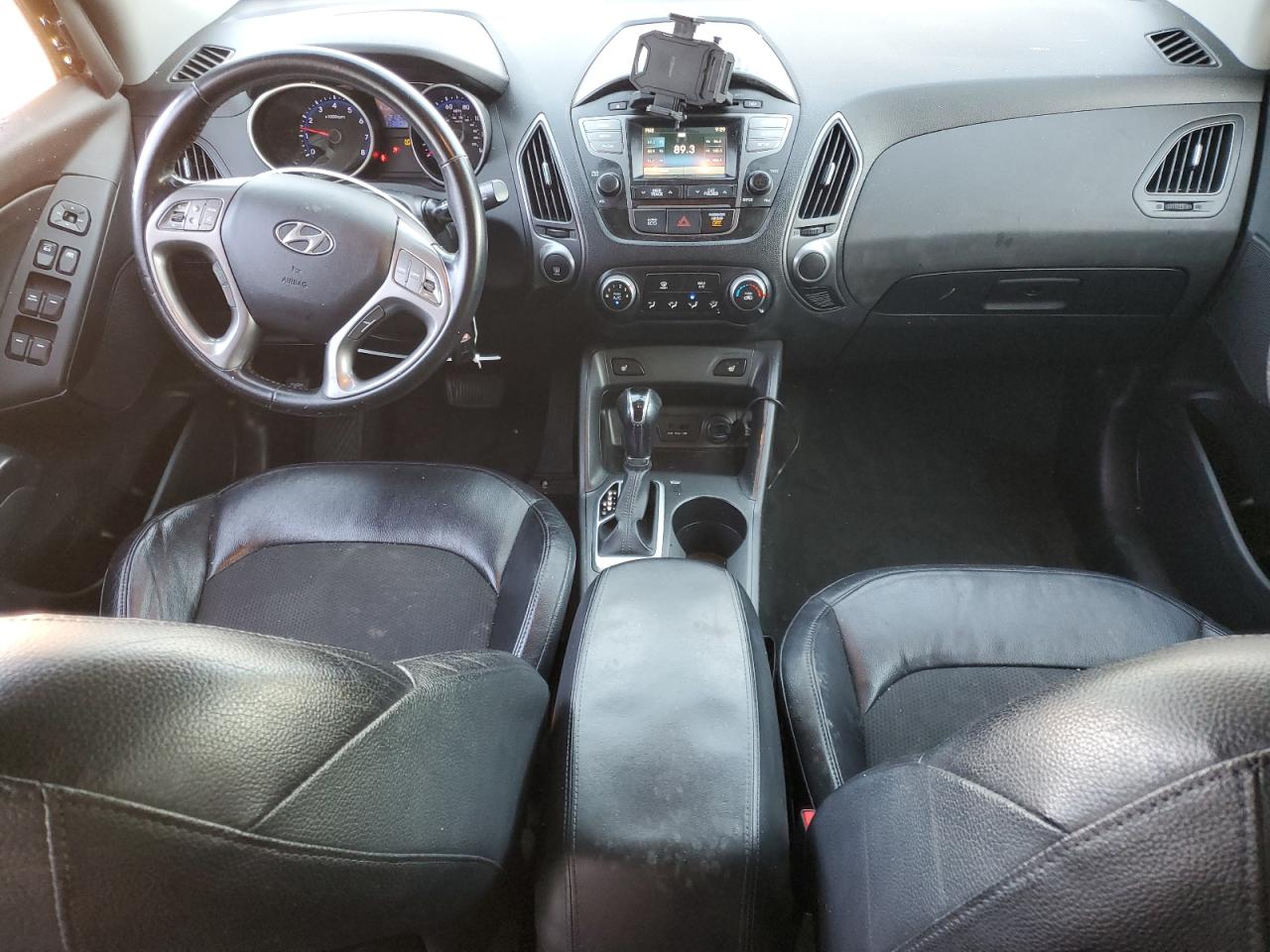 2014 Hyundai Tucson VIN KM8JU3AG0EU891988 Copart auction photo, front end / side damage thumbnail 8