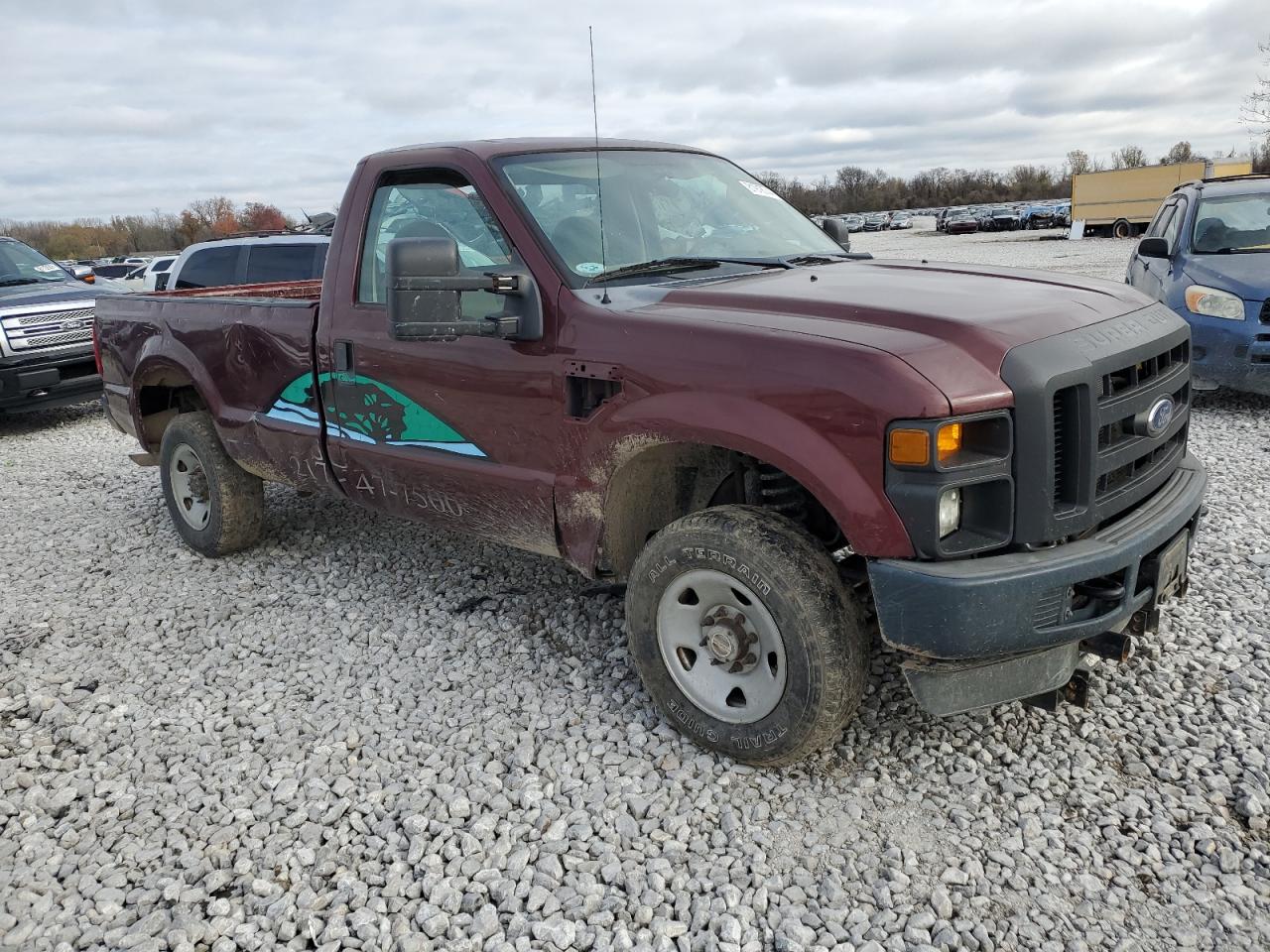 2009 Ford F250 VIN 1FTNF21599EB21765 Copart auction photo, side damage thumbnail 4