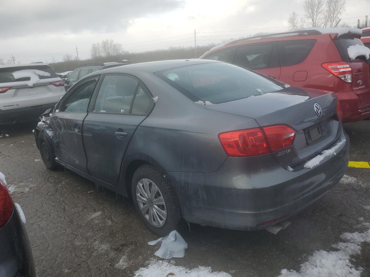 2014 Volkswagen Jetta VIN 3VW1K7AJ6EM277106 Copart auction photo, front end / side damage thumbnail 2