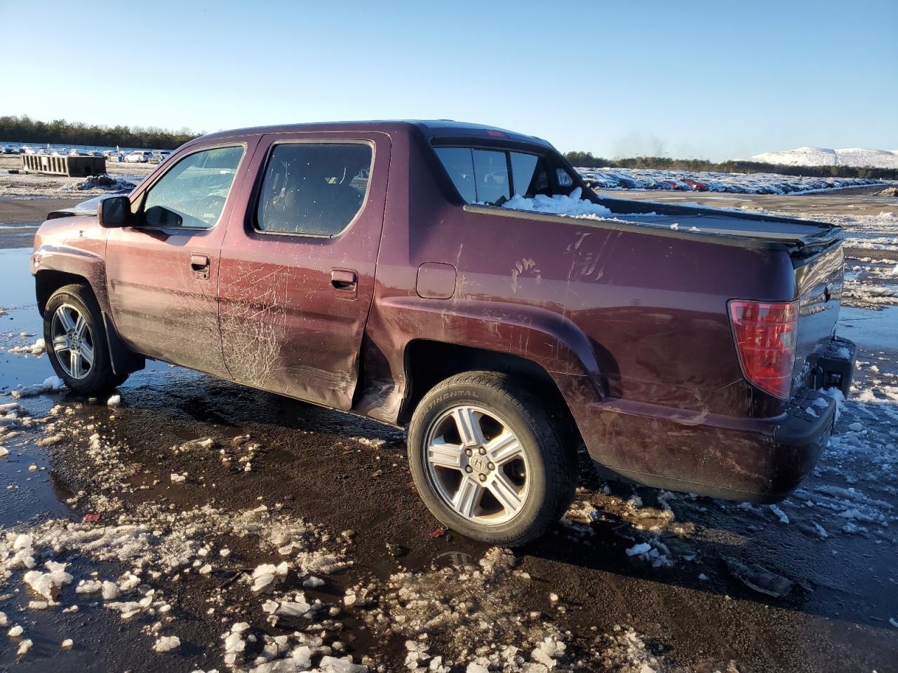 2011 Honda Ridgeline VIN 5FPYK1F55BB004577 Copart auction photo, front end / top/roof damage thumbnail 2