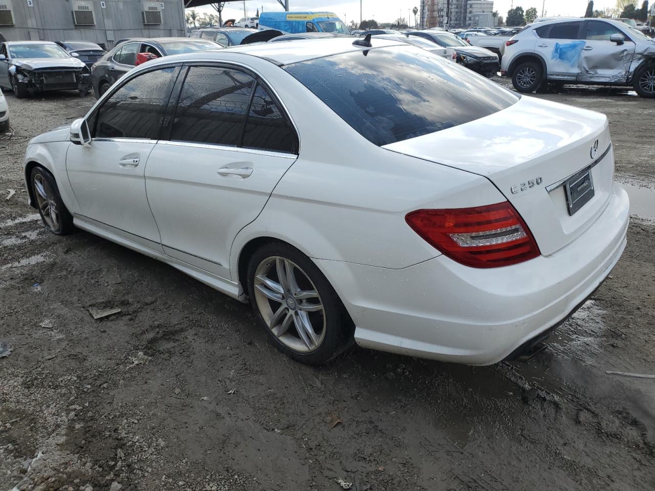 2014 Mercedes-Benz C-klasse VIN WDDGF4HB4EA961833 Copart auction photo, front end damage thumbnail 2
