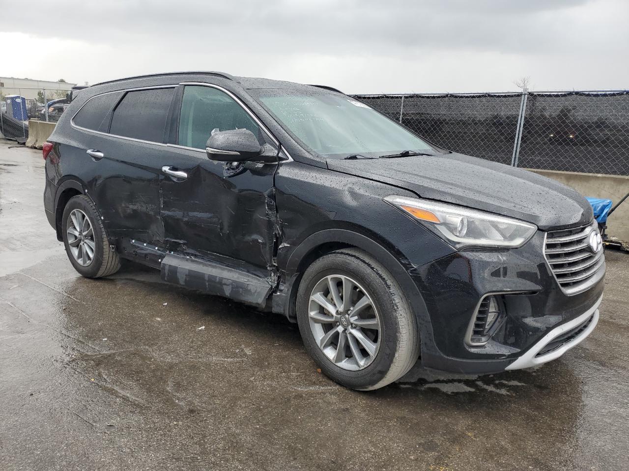 2017 Hyundai Santa Fe VIN KM8SN4HF2HU238359 Copart auction photo, side damage thumbnail 4