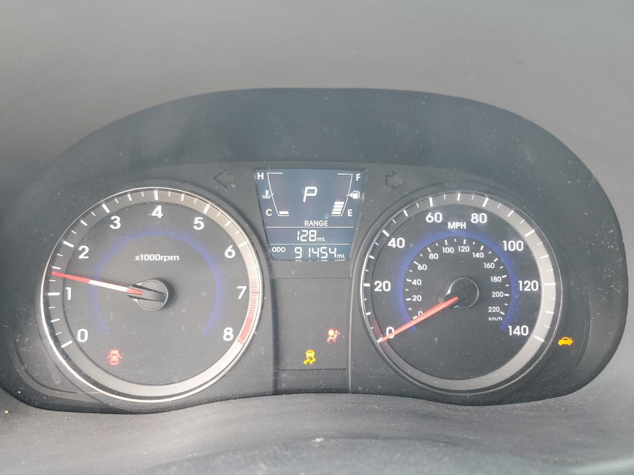 2014 Hyundai Accent VIN KMHCU4AE3EU702070 Copart auction photo, vandalism damage thumbnail 9