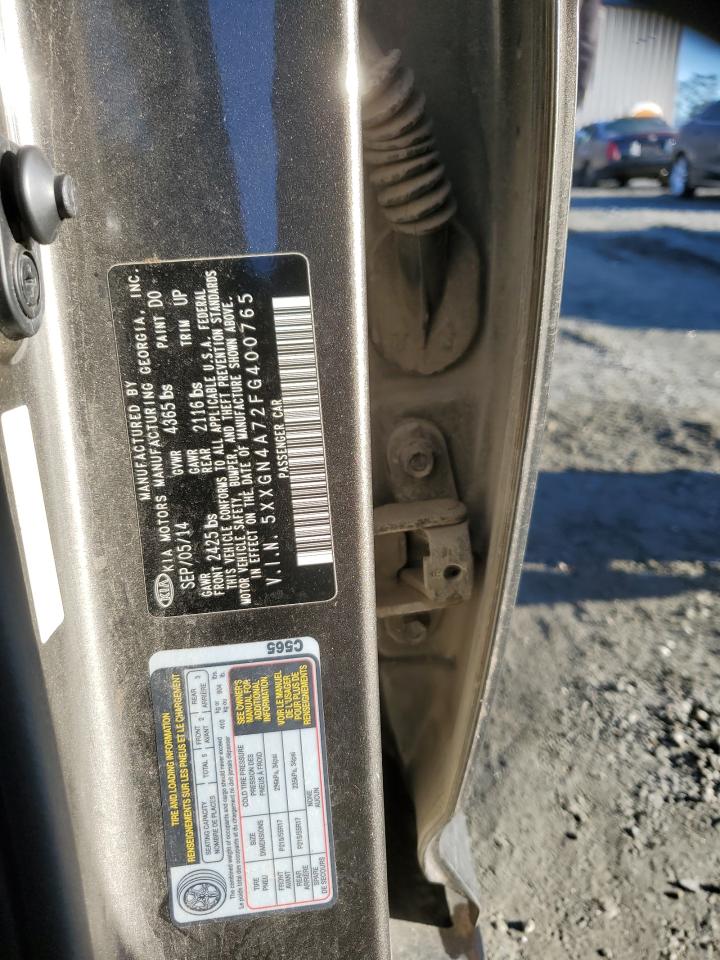 2015 KIA Optima VIN 5XXGN4A72FG400765 Copart auction photo, front end damage thumbnail 13