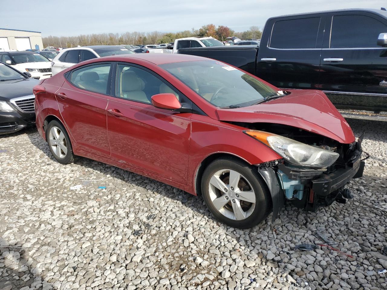 2013 Hyundai Elantra VIN KMHDH4AE1DU546148 Copart auction photo, front end / rear end damage thumbnail 4
