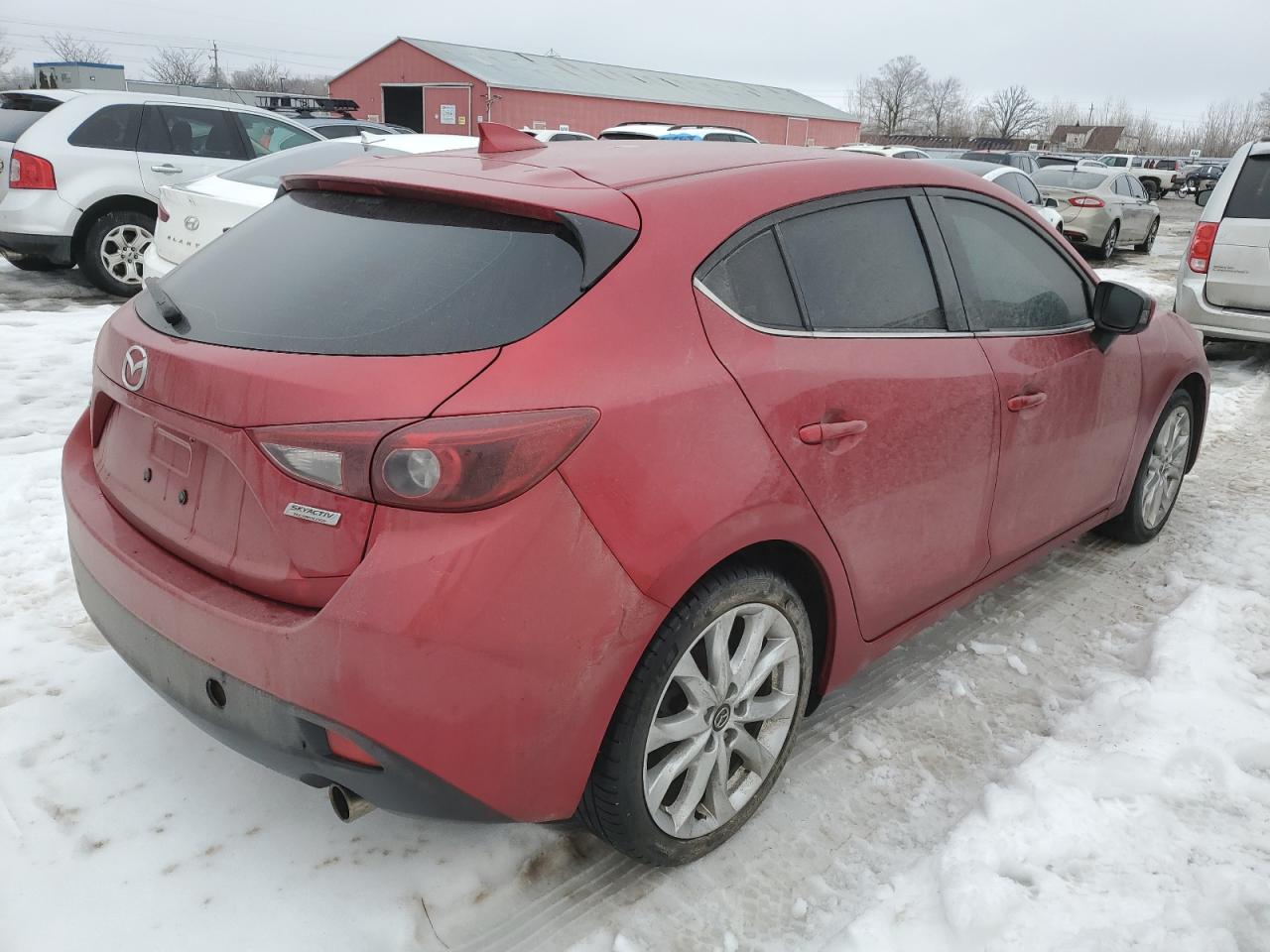 2015 Mazda 3 VIN JM1BM1M34F1276160 Copart auction photo, front end / side damage thumbnail 3