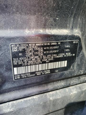 2020 Toyota RAV 4 VIN 2T3F1RFV2LC140776 Copart auction photo, hail damage thumbnail 13