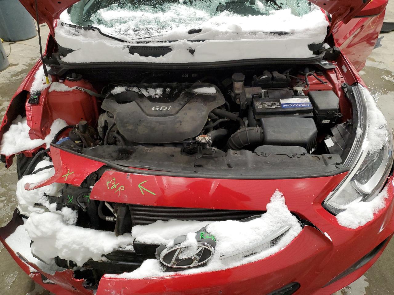 2016 Hyundai Accent VIN KMHCT4AE2GU155265 Copart auction photo, front end damage thumbnail 11