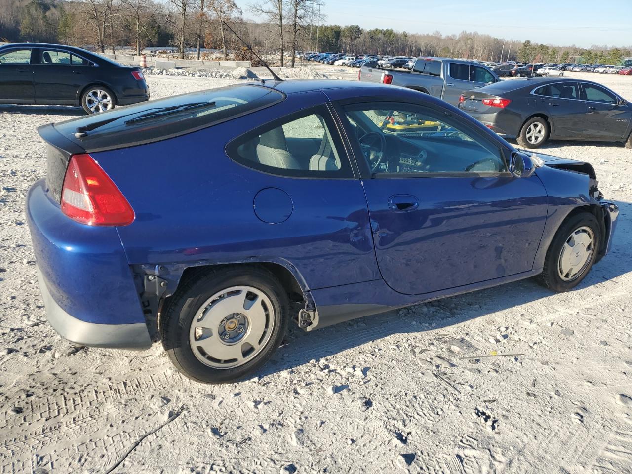 2002 Honda Insight VIN JHMZE14762T000784 Copart auction photo, all over damage thumbnail 3