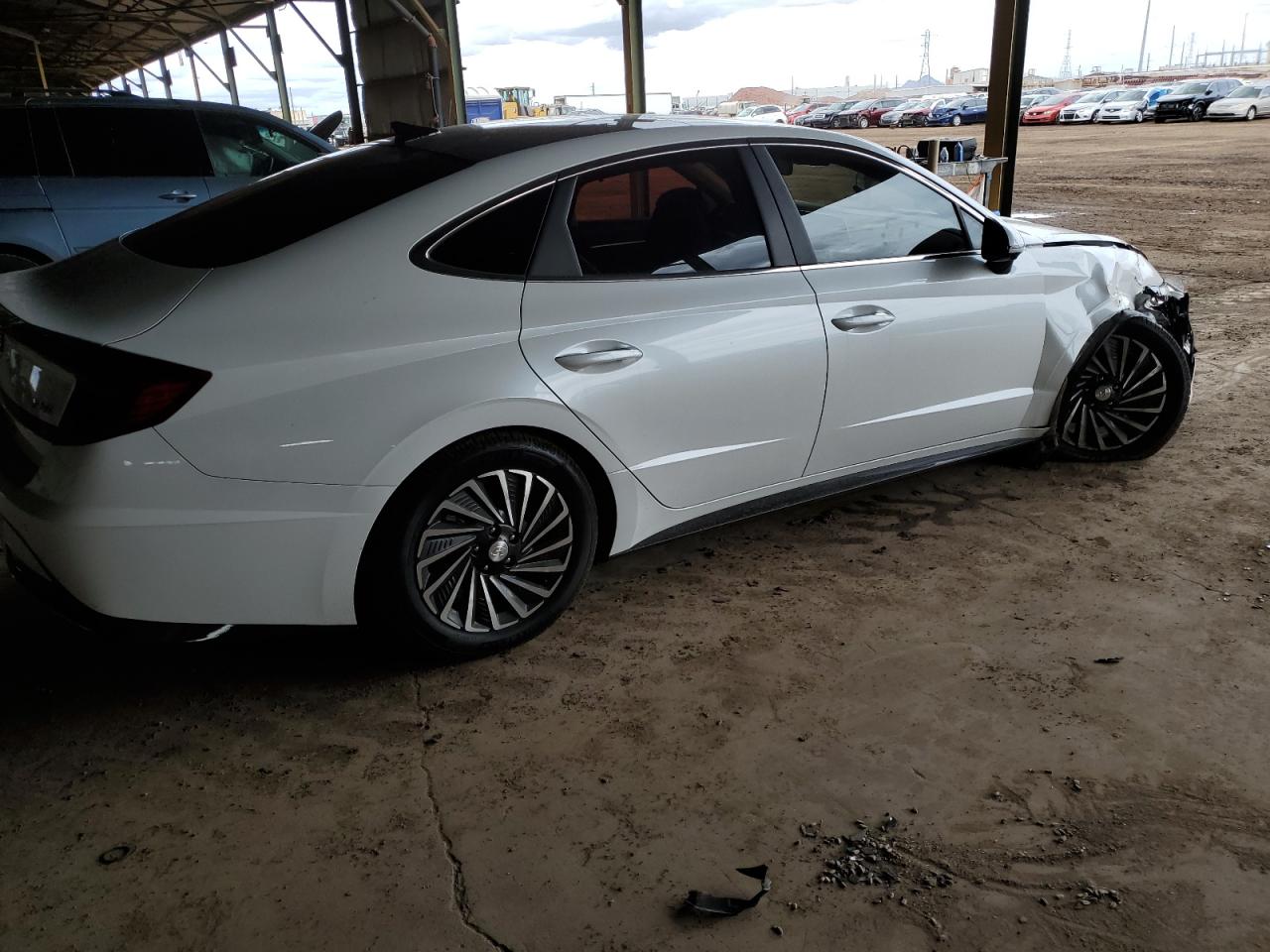 2021 Hyundai Sonata VIN KMHL54JJ9MA032566 Copart auction photo, front end / minor dent/scratches damage thumbnail 3