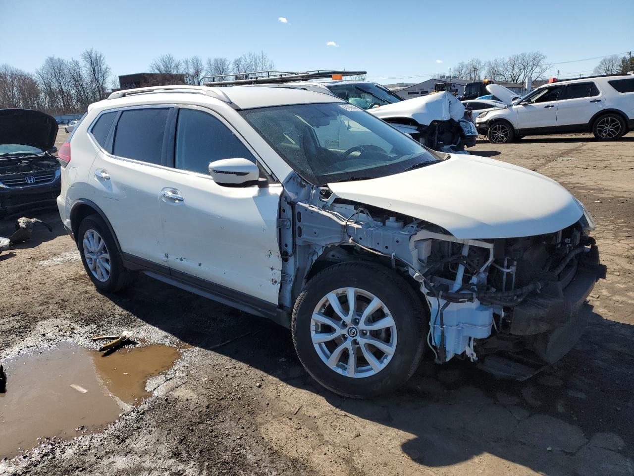 2018 Nissan Rogue VIN JN8AT2MV8JW354770 Copart auction photo, side / front end damage thumbnail 4