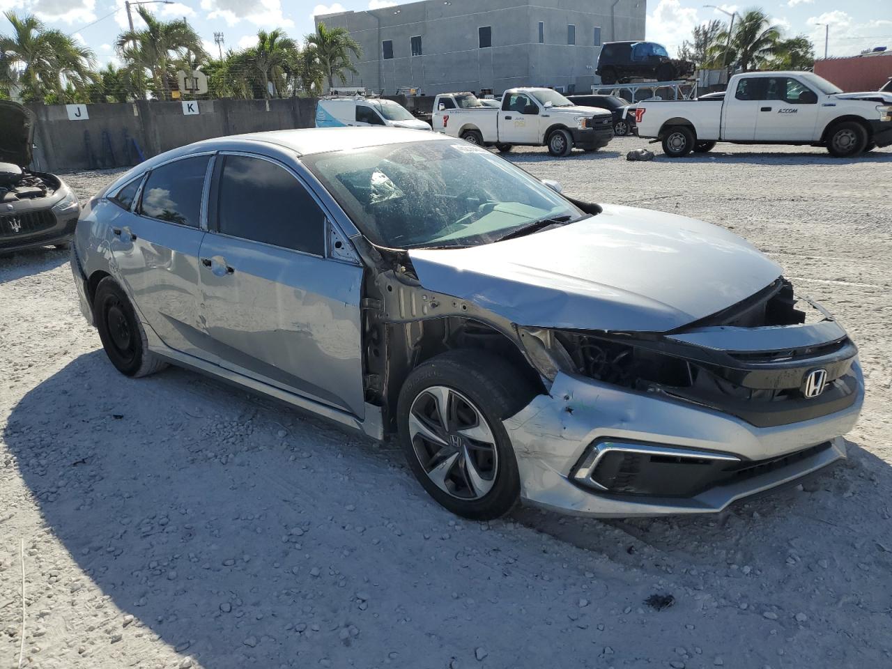 2019 Honda Civic VIN 19XFC2F62KE042754 Copart auction photo, front end damage thumbnail 4