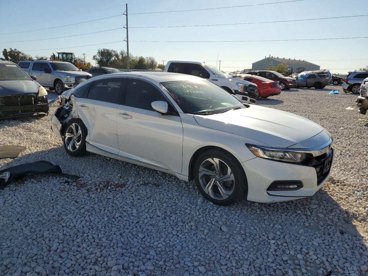 2018 Honda Accord VIN 1HGCV1F41JA112270 Copart auction photo, rear end / side damage thumbnail 4