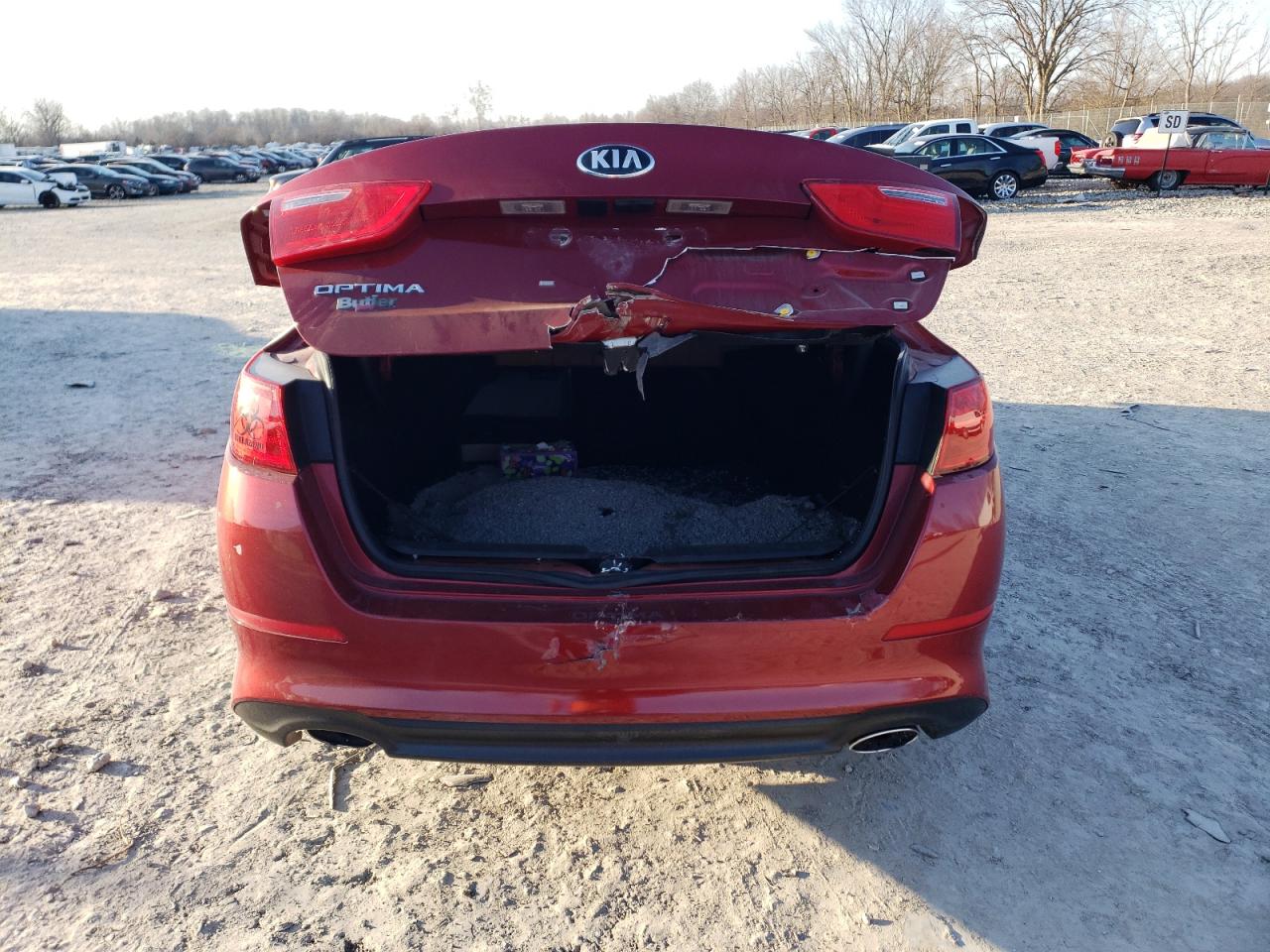 2014 KIA Optima VIN 5XXGM4A77EG272962 Copart auction photo, all over damage thumbnail 6