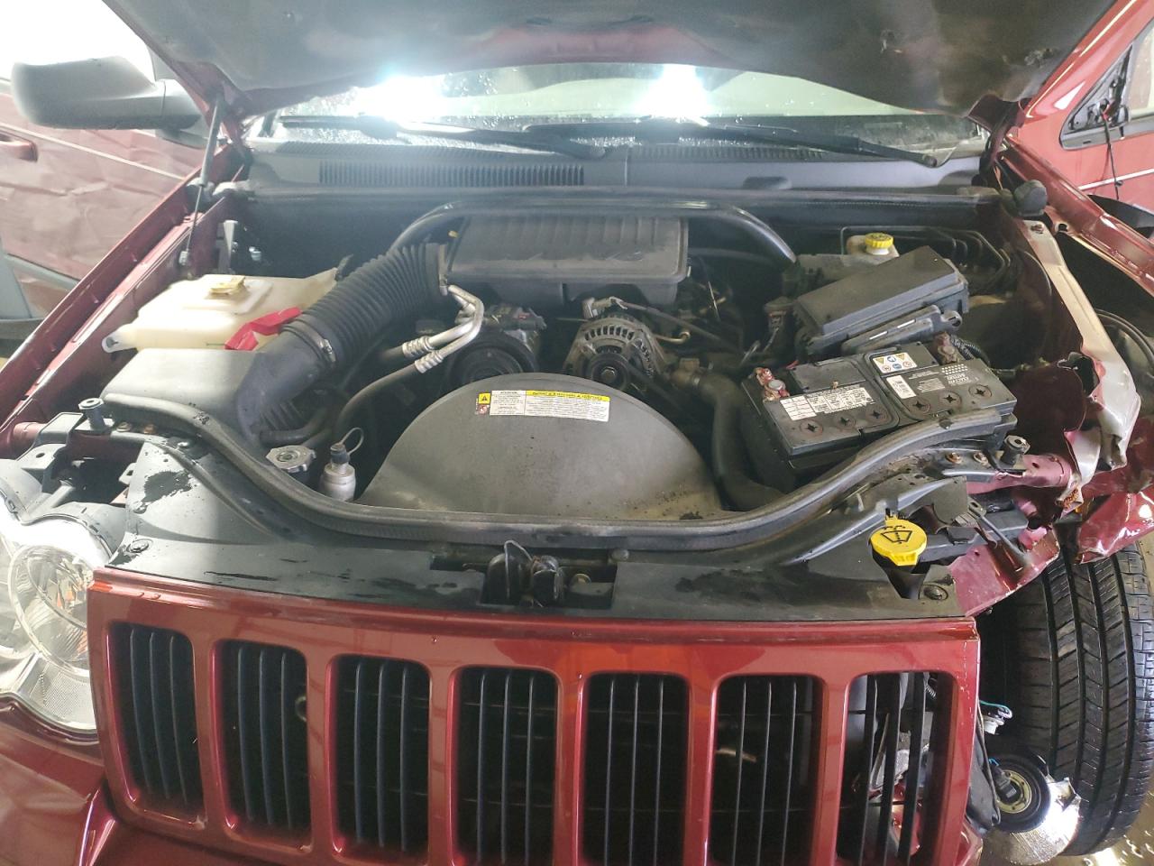 2008 Jeep Grand Cherokee VIN 1J8GR48K58C169709 Copart auction photo, front end / side damage thumbnail 12