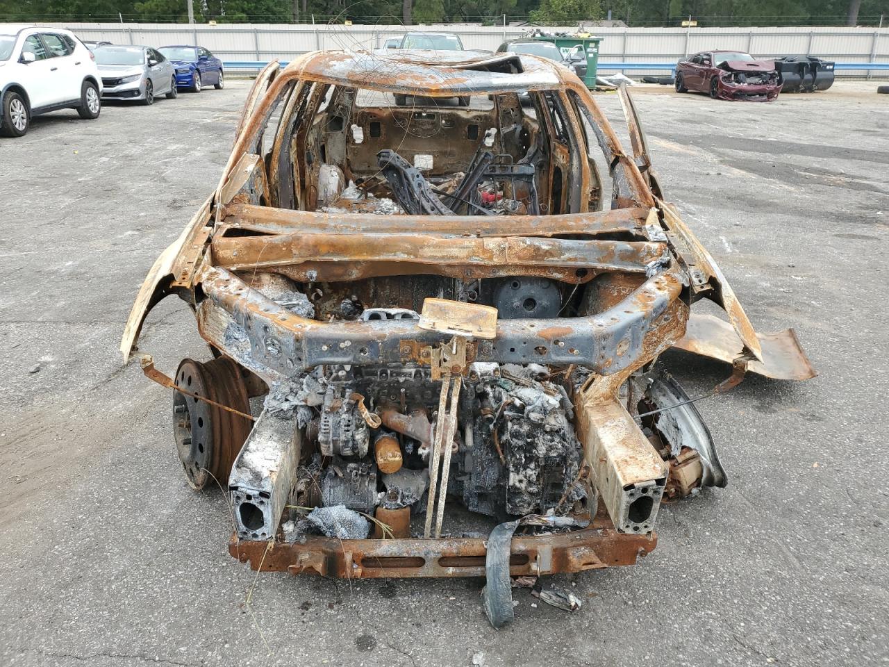 2009 GMC Acadia VIN 1GKER23D89J157633 Copart auction photo, burn damage thumbnail 5