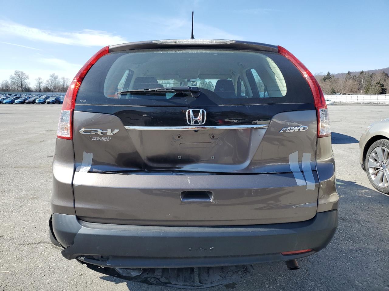 2012 Honda CR-V VIN 5J6RM4H38CL062454 Copart auction photo, rear end damage thumbnail 6