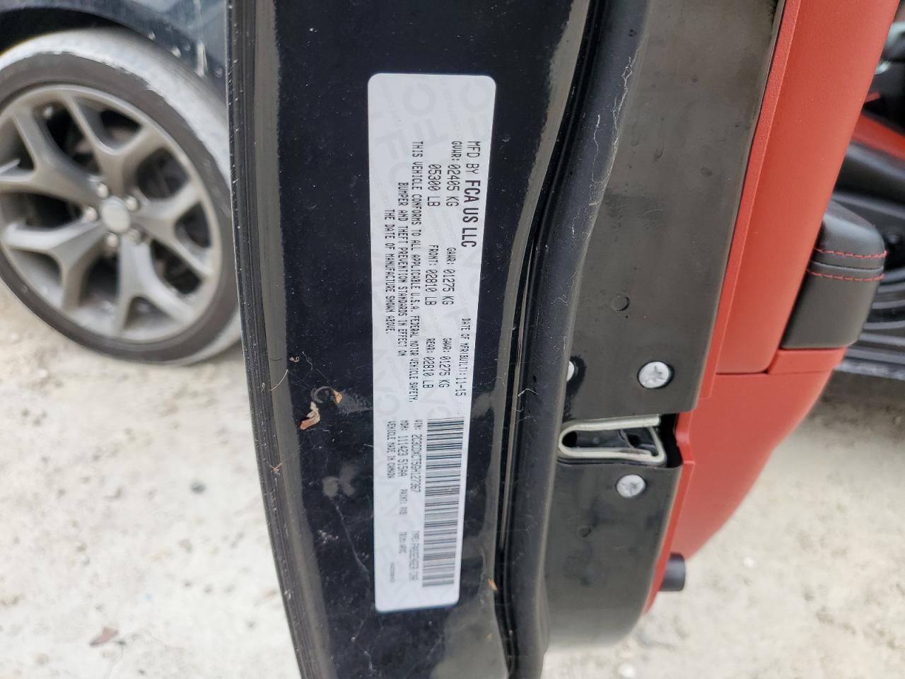 2016 Dodge Charger VIN 2C3CDXCT5GH127367 Copart auction photo, water/flood damage thumbnail 13