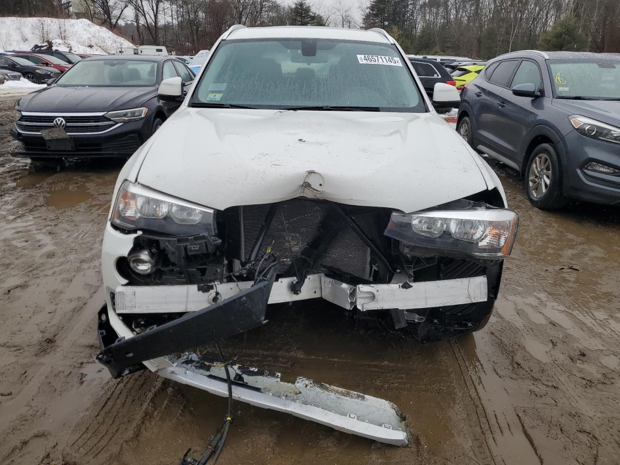 2015 BMW X3 VIN 5UXWX9C51F0D60101 Copart auction photo, front end / minor dent/scratches damage thumbnail 5