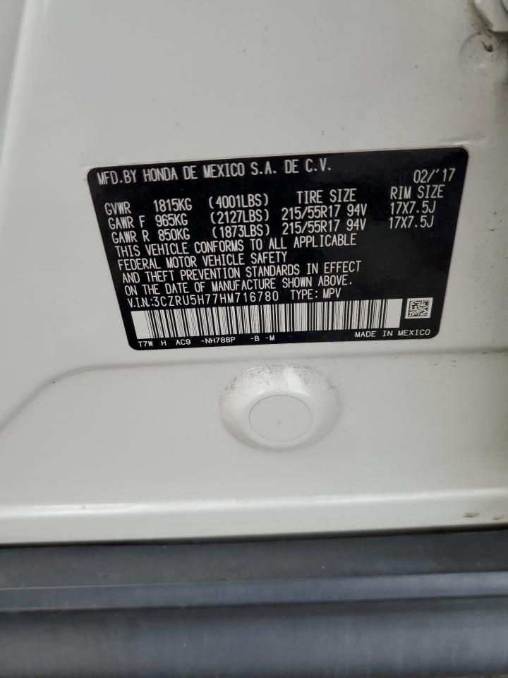 2017 Honda HR-V VIN 3CZRU5H77HM716780 Copart auction photo, front end damage thumbnail 15