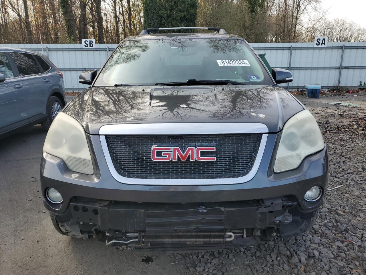 2011 GMC Acadia VIN 1GKKRRED3BJ315097 Copart auction photo, front end / rear end damage thumbnail 5