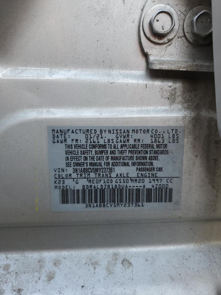 2021 Nissan Sentra VIN 3N1AB8CV5MY237361 Copart auction photo, front end / rear end damage thumbnail 12