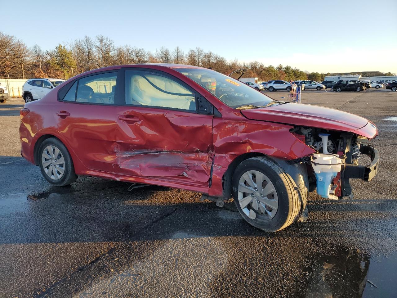 2020 KIA Rio VIN 3KPA24AD4LE330825 Copart auction photo, front end / side damage thumbnail 4