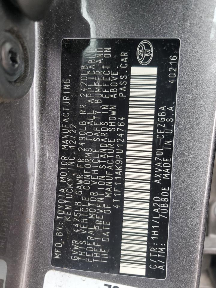 2023 Toyota Camry VIN 4T1F11AK9PU124764 Copart auction photo, front end / side damage thumbnail 14